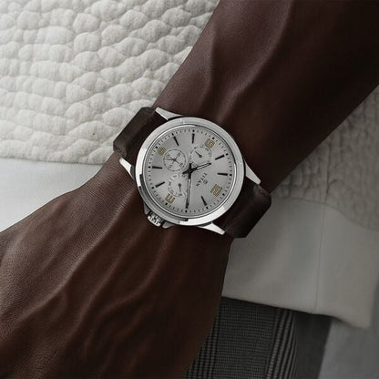 Titan Quartz Multifunction Silver Dial Leather Strap Watch for Men NT1698SL01 - Shop Authentic TITMENWAT(s) from Maybrands - for as low as ₦120000! 