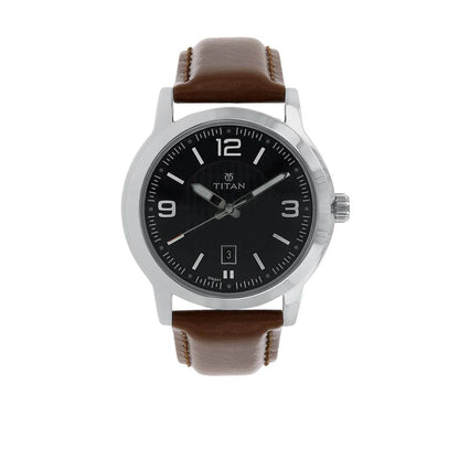 Titan Quartz Analog Black Dial Leather Strap Watch for Men NU1730SL02 - Shop Authentic TITMENWAT(s) from Maybrands - for as low as ₦116000! 