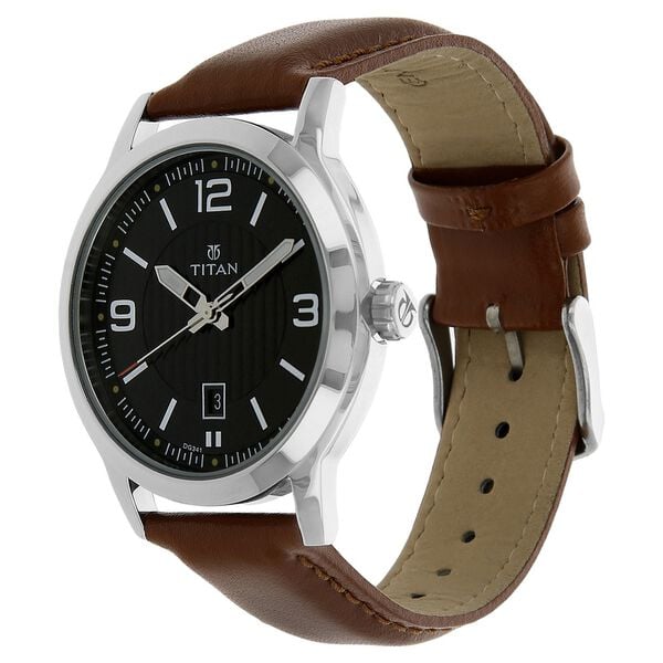 Titan Quartz Analog Black Dial Leather Strap Watch for Men NU1730SL02 - Shop Authentic TITMENWAT(s) from Maybrands - for as low as ₦116000! 