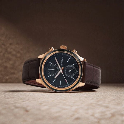 Titan Quartz Multifunction Blue Dial Leather Strap Watch for Men NT1733KL03 - Shop Authentic TITMENWAT(s) from Maybrands - for as low as ₦155000! 