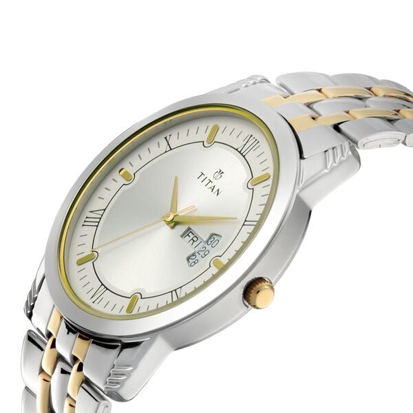 Titan Bandhan Quartz Analog with Day and Date Silver Dial Stainless Steel Strap Watch for Couple NT17742565BM01 - Shop Authentic TITMENWAT(s) from Maybrands - for as low as ₦192000! 