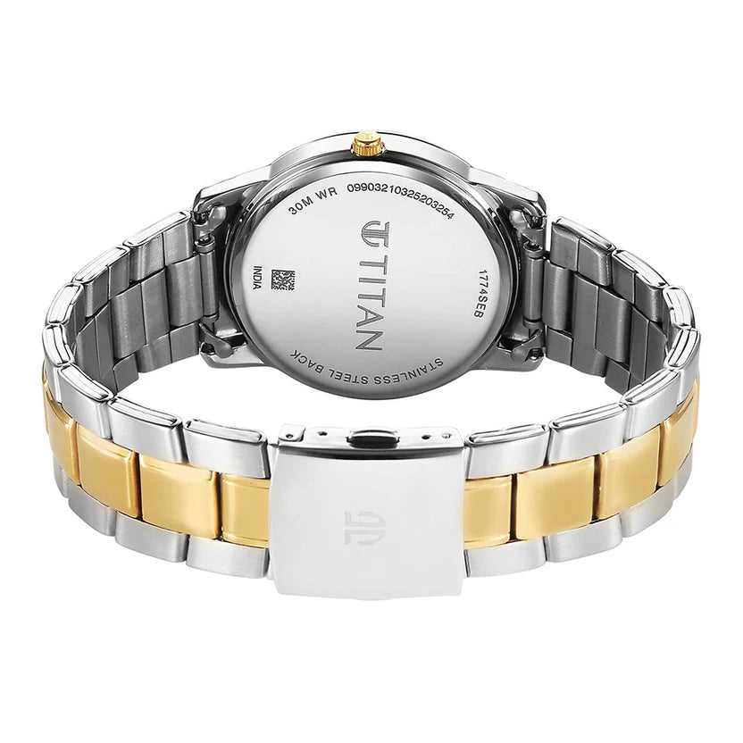 Titan Metal Silver Analog with Day and Date Stainless Steel Strap Watch for Men 1774BM02 - Shop Authentic TITMENWAT(s) from Maybrands - for as low as ₦116000! 