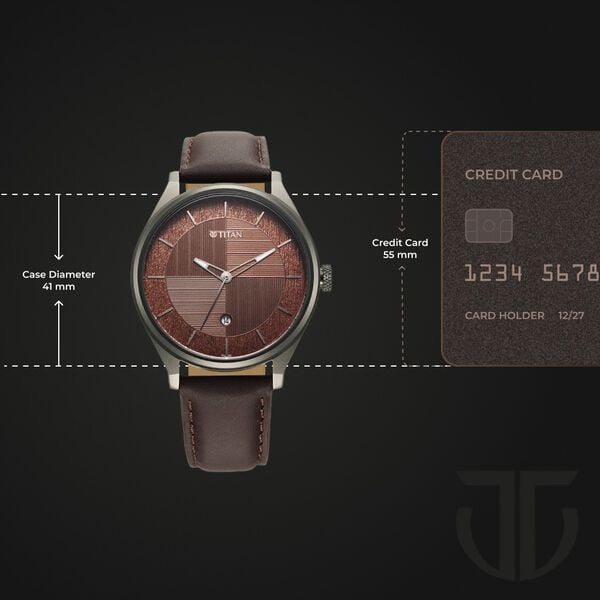 Titan Neo Economy Quartz Analog with Date Brown Dial Brown Leather Strap Watch For Men NT1802QL02 - Shop Authentic TITMENWAT(s) from Maybrands - for as low as ₦116000! 