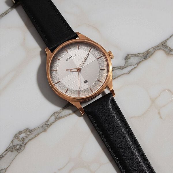 Titan Neo Economy Quartz Analog with Date Silver Dial Black Leather Strap Watch For Men 1802WL02 - Shop Authentic TITMENWAT(s) from Maybrands - for as low as ₦116000! 