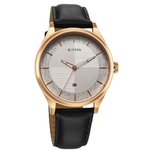 Titan Neo Economy Quartz Analog with Date Silver Dial Black Leather Strap Watch For Men 1802WL02 - Shop Authentic TITMENWAT(s) from Maybrands - for as low as ₦116000! 