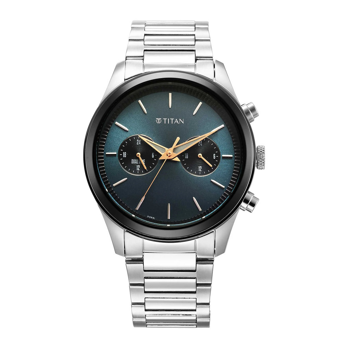 Titan Men's Watch Analog Green Dial with Silver Stainless Steel Band 1805KM14 - Shop Authentic TITMENWAT(s) from Maybrands - for as low as ₦206000! 