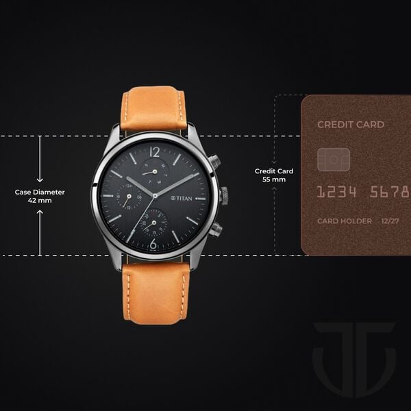 Titan Workwear Multifunction Black Dial Tan Leather Strap Watch For Men NU1805NL02 - Shop Authentic TITMENWAT(s) from Maybrands - for as low as ₦184500! 