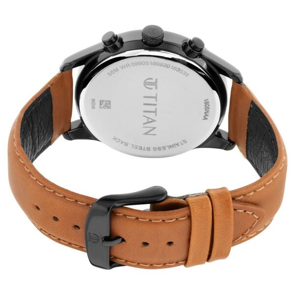Titan Workwear Multifunction Black Dial Tan Leather Strap Watch For Men NU1805NL02 - Shop Authentic TITMENWAT(s) from Maybrands - for as low as ₦184500! 