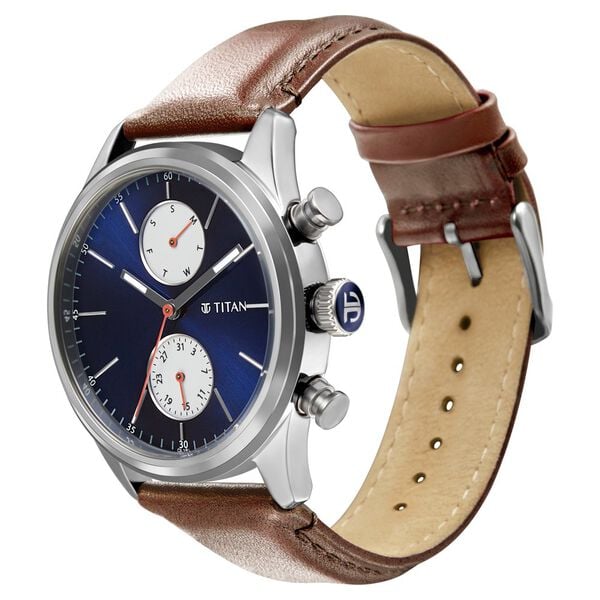 Titan Elmnt Metal Brown Leather Strap watch for Men 1805SL06 - Shop Authentic TITMENWAT(s) from Maybrands - for as low as ₦148500! 