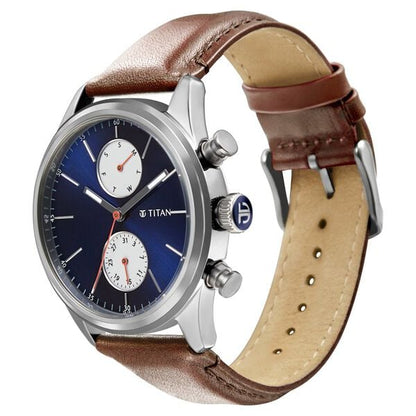 Titan Elmnt Metal Brown Leather Strap watch for Men 1805SL06 - Shop Authentic TITMENWAT(s) from Maybrands - for as low as ₦148500! 