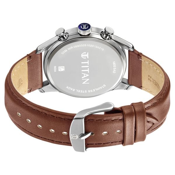 Titan Elmnt Metal Brown Leather Strap watch for Men 1805SL06 - Shop Authentic TITMENWAT(s) from Maybrands - for as low as ₦148500! 