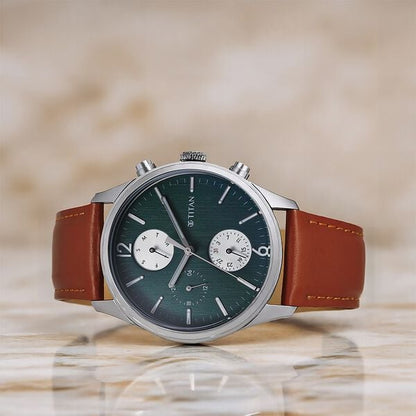 Titan Wrist Wit Quartz Analog with Day and Date Grey Dial Leather Strap Watch for Men 1805SL11 - Shop Authentic TITMENWAT(s) from Maybrands - for as low as ₦144000! 