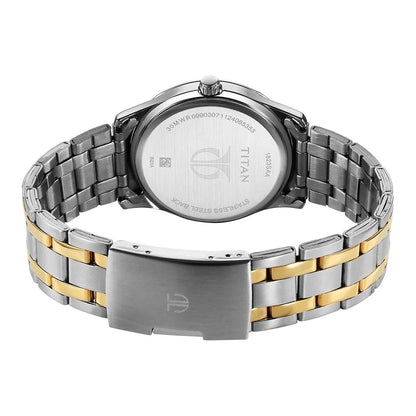 Titan Analog Men's Watch Silver Dial With Two Tone Stainless Steel Strap 1823BM03 - Shop Authentic TITMENWAT(s) from Maybrands - for as low as ₦121500! 