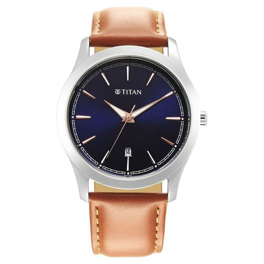 Titan Quartz Analog Blue Dial Leather Strap Watch for Men 1823SL07 - Shop Authentic TITMENWAT(s) from Maybrands - for as low as ₦83000! 
