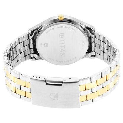Titan Men's Trendsetter Watch: Chic Blue Dial & Two-Tone Strap NU1824BM03 - Shop Authentic TITMENWAT(s) from Maybrands - for as low as ₦150500! 
