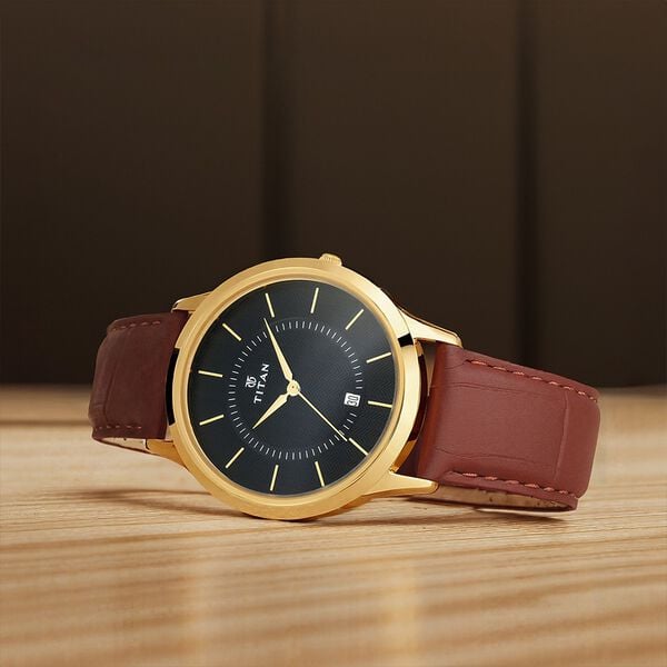 TITAN Men Water-Resistant Analogue Watch NT1825YL01 - Shop Authentic TITMENWAT(s) from Maybrands - for as low as ₦85500! 