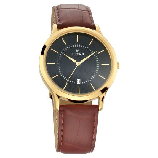 TITAN Men Water-Resistant Analogue Watch NT1825YL01 - Shop Authentic TITMENWAT(s) from Maybrands - for as low as ₦85500! 