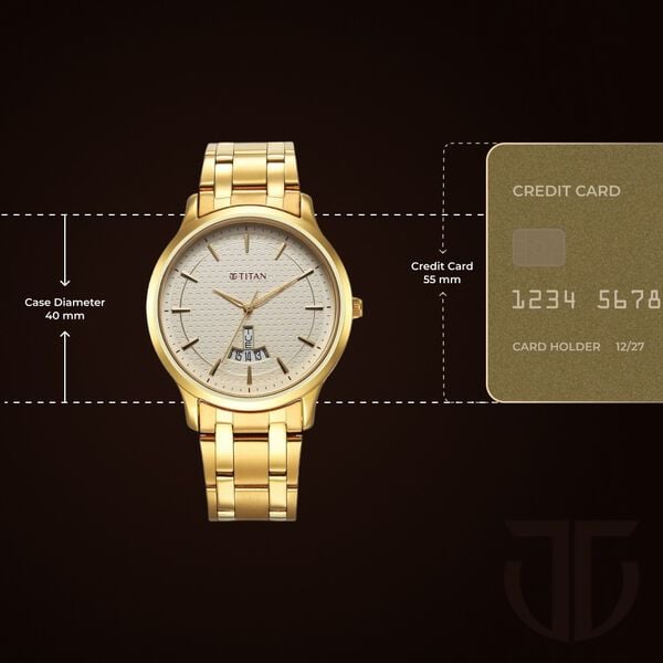 Titan Karishma Quartz Analog Champagne Dial Stainless Steel Strap Watch for Men 1825SM12 - Shop Authentic TITMENWAT(s) from Maybrands - for as low as ₦116000! 