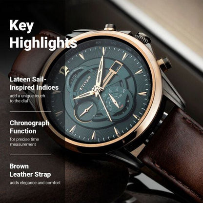 Titan Men's Maritime Pro Lateen Sail Chronograph Watch NT1830KL02 - Shop Authentic TITMENWAT(s) from Maybrands - for as low as ₦327500! 