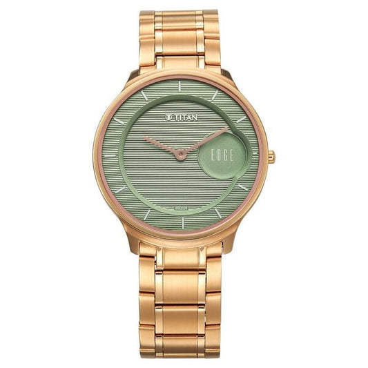 Titan Edge Murals Quartz Analog Green Dial Stainless Steel Strap Watch For Men 1843WM02 - Shop Authentic TITMENWAT(s) from Maybrands - for as low as ₦480000! 