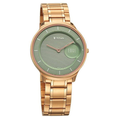Titan Edge Murals Quartz Analog Green Dial Stainless Steel Strap Watch For Men 1843WM02 - Shop Authentic TITMENWAT(s) from Maybrands - for as low as ₦480000! 
