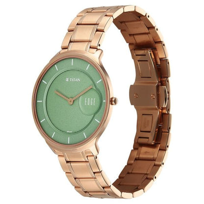 Titan Edge Murals Quartz Analog Green Dial Stainless Steel Strap Watch For Men 1843WM02 - Shop Authentic TITMENWAT(s) from Maybrands - for as low as ₦480000! 