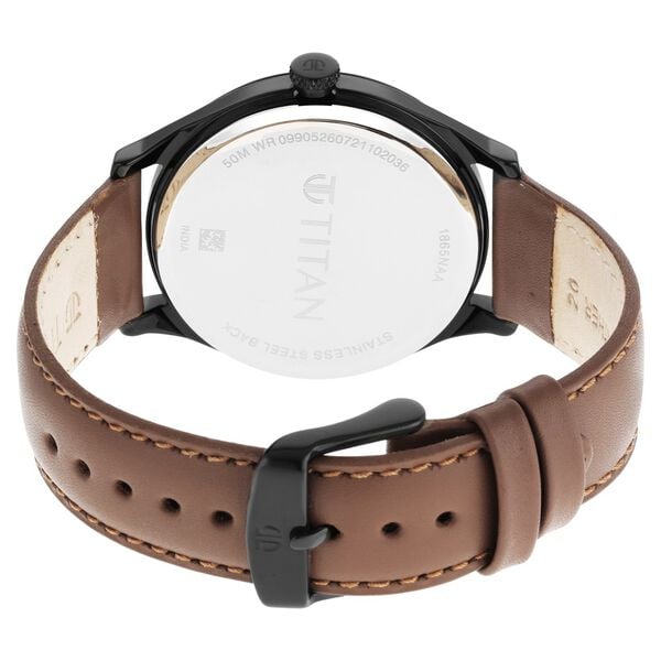 Titan Quartz Analog Black Dial Leather Strap Watch for Men NT1865NL01 - Shop Authentic TITMENWAT(s) from Maybrands - for as low as ₦81000! 