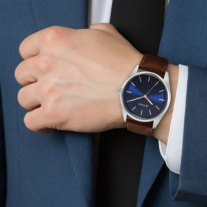 Titan Quartz Analog Blue Dial Leather Strap Watch for Men NS1866SL01 - Shop Authentic TITMENWAT(s) from Maybrands - for as low as ₦78500! 