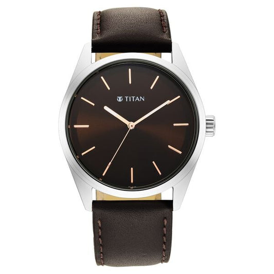 Titan Workwear Brown Dial Analog Leather Strap Watch Men NT1866SL02 - Shop Authentic TITMENWAT(s) from Maybrands - for as low as ₦78500! 