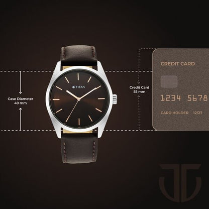 Titan Workwear Brown Dial Analog Leather Strap Watch Men NU1866SL02 - Shop Authentic TITMENWAT(s) from Maybrands - for as low as ₦95000! 
