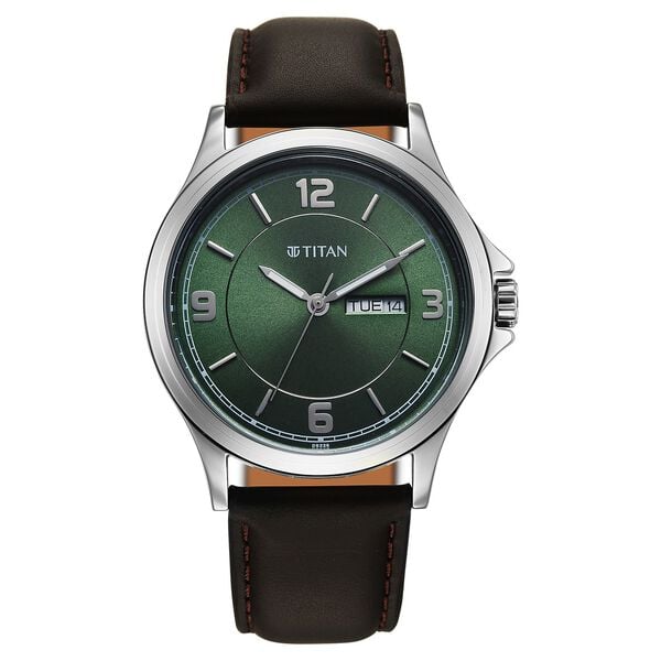 Titan Workwear Blue Dial Dual Time Leather Strap watch for Men 1870SL12 - Shop Authentic TITMENWAT(s) from Maybrands - for as low as ₦120000! 