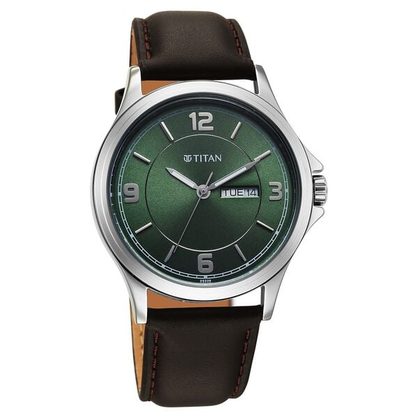 Titan Workwear Blue Dial Dual Time Leather Strap watch for Men 1870SL12 - Shop Authentic TITMENWAT(s) from Maybrands - for as low as ₦120000! 