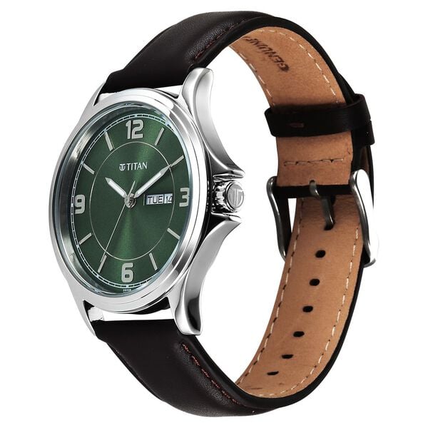Titan Workwear Blue Dial Dual Time Leather Strap watch for Men 1870SL12 - Shop Authentic TITMENWAT(s) from Maybrands - for as low as ₦120000! 