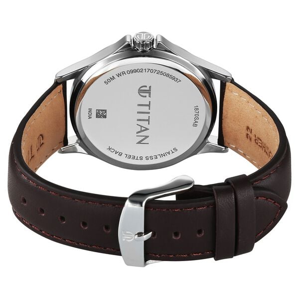 Titan Workwear Blue Dial Dual Time Leather Strap watch for Men 1870SL12 - Shop Authentic TITMENWAT(s) from Maybrands - for as low as ₦120000! 