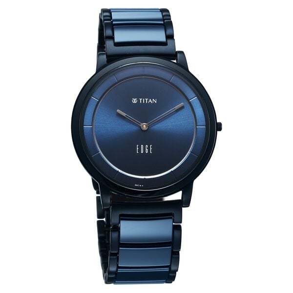 Titan Edge Melange Slim Steel & Ceramic StrapÂ Blue Dial Analog Watch For Men 1878KD04 - Shop Authentic TITMENWAT(s) from Maybrands - for as low as ₦558500! 