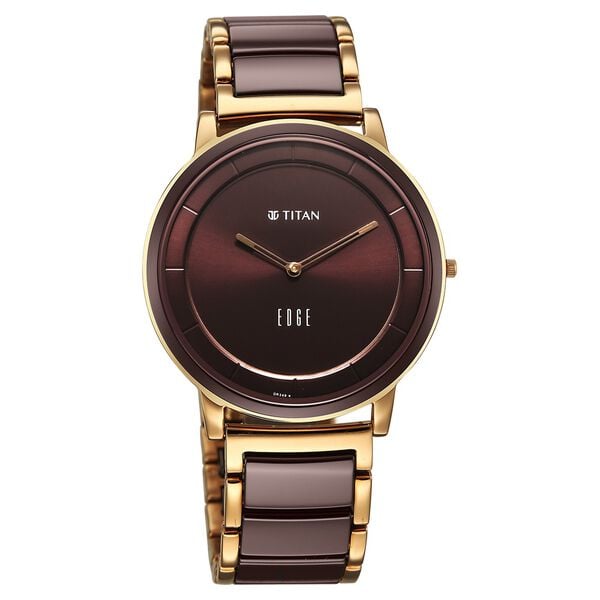 Titan Edge Melange Slim Steel & Ceramic Strap Brown Dial Analog Watch For Men 1878KD08 - Shop Authentic TITMENWAT(s) from Maybrands - for as low as ₦558500! 