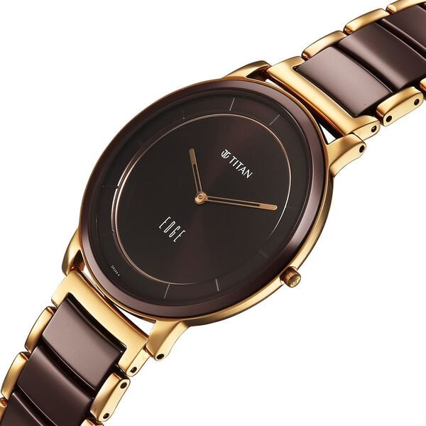 Titan Edge Melange Slim Steel & Ceramic Strap Brown Dial Analog Watch For Men 1878KD08 - Shop Authentic TITMENWAT(s) from Maybrands - for as low as ₦558500! 