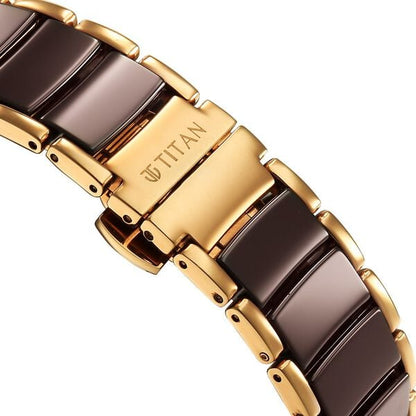 Titan Edge Melange Slim Steel & Ceramic Strap Brown Dial Analog Watch For Men 1878KD08 - Shop Authentic TITMENWAT(s) from Maybrands - for as low as ₦558500! 