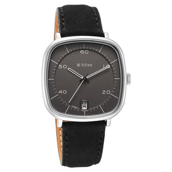Titan Neo Curve Quartz Analog with Date Anthracite Dial Black Leather Strap Watch for Men NT1885SL02 - Shop Authentic TITMENWAT(s) from Maybrands - for as low as ₦137500! 