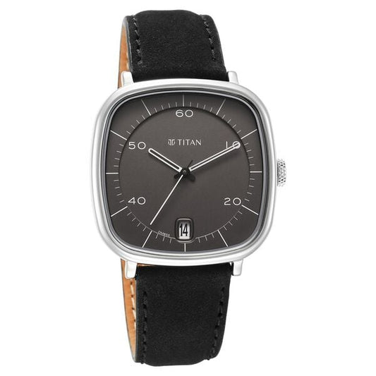 Titan Neo Curve Quartz Analog with Date Anthracite Dial Black Leather Strap Watch for Men NT1885SL02 - Shop Authentic TITMENWAT(s) from Maybrands - for as low as ₦137500! 