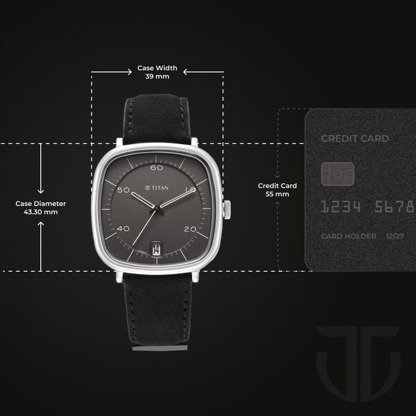 Titan Neo Curve Quartz Analog with Date Anthracite Dial Black Leather Strap Watch for Men NT1885SL02 - Shop Authentic TITMENWAT(s) from Maybrands - for as low as ₦137500! 