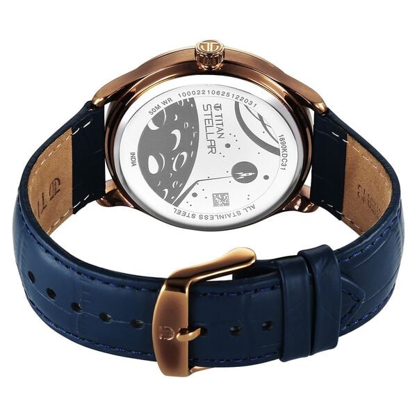 Titan Stellar Analog with Earth Disc and Blue Dial Blue Leather Strap Watch for Men 1890QL01 - Shop Authentic TITMENWAT(s) from Maybrands - for as low as ₦283500! 