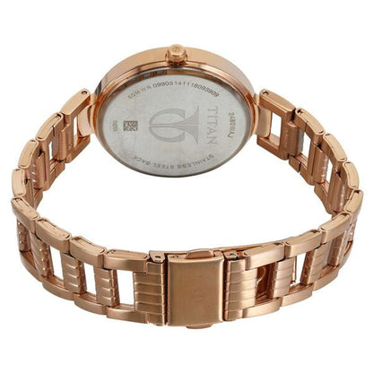 Titan Purple Sparkle Quartz Analog Purple Dial Rose Gold Stainless Steel Strap Watch For Women NT2480WM02 - Shop Authentic TITWOMWAT(s) from Maybrands - for as low as ₦140000! 
