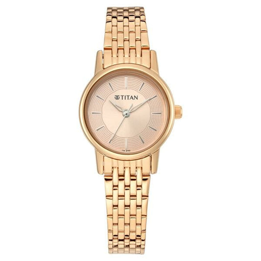 Titan Quartz Analog Rose Gold Dial Metal Strap Watch for Women NT2593WM02 - Shop Authentic TITWOMWAT(s) from Maybrands - for as low as ₦87000! 