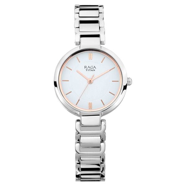 Titan Raga Viva White Dial Analog Metal Strap watch for Women NT2608SM01 - Shop Authentic TITWOMWAT(s) from Maybrands - for as low as ₦140000! 