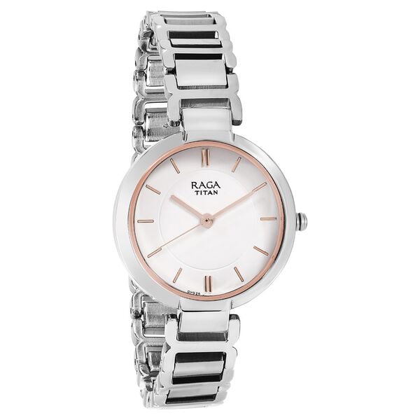 Titan Raga Viva White Dial Analog Metal Strap watch for Women NT2608SM01 - Shop Authentic TITWOMWAT(s) from Maybrands - for as low as ₦140000! 
