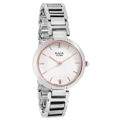 Titan Raga Viva White Dial Analog Metal Strap watch for Women NT2608SM01 - Shop Authentic TITWOMWAT(s) from Maybrands - for as low as ₦140000! 