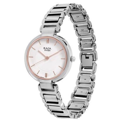 Titan Raga Viva White Dial Analog Metal Strap watch for Women NT2608SM01 - Shop Authentic TITWOMWAT(s) from Maybrands - for as low as ₦140000! 