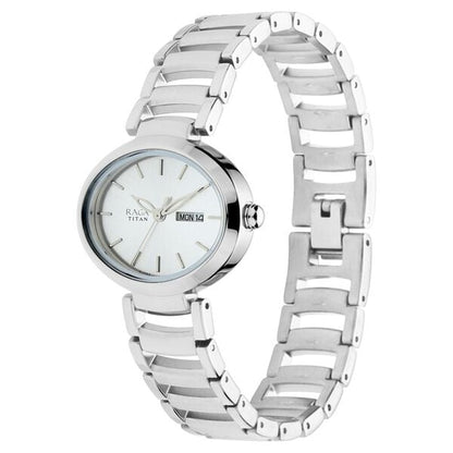 Titan Raga Viva Silver Dial Analog with Day and Date Metal Strap Watch for Women NT2620SM01 - Shop Authentic TITWOMWAT(s) from Maybrands - for as low as ₦153000! 