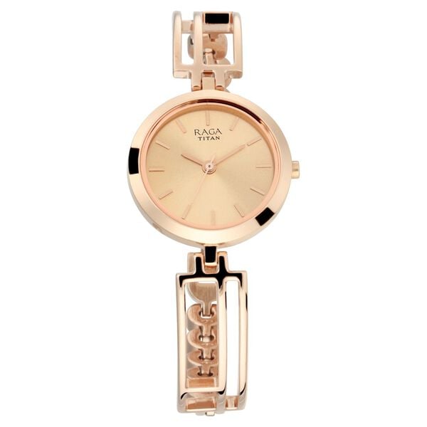 Titan Raga Viva Rose Gold Metal Analog Strap Watch for Women NT2622WM01 - Shop Authentic TITWOMWAT(s) from Maybrands - for as low as ₦153000! 